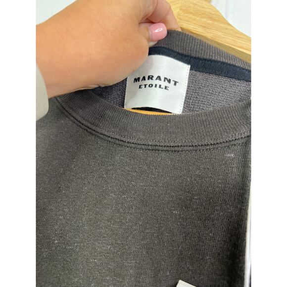 NWT Marant Etoile Michaele Faded Black Long Puff Sleeve Mini Dress size: 10 - Picture 6 of 8